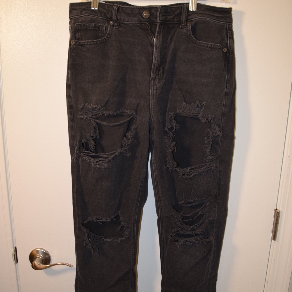 American Eagle Black Ripped Jeans